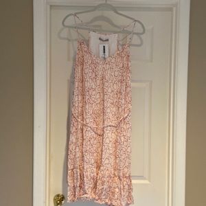 TART Brand. Pink very light red and white sun dress . Size medium